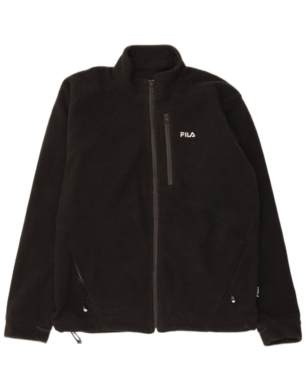 FILA Ανδρικό Fleece Jacket UK 40 Large Black Polyester