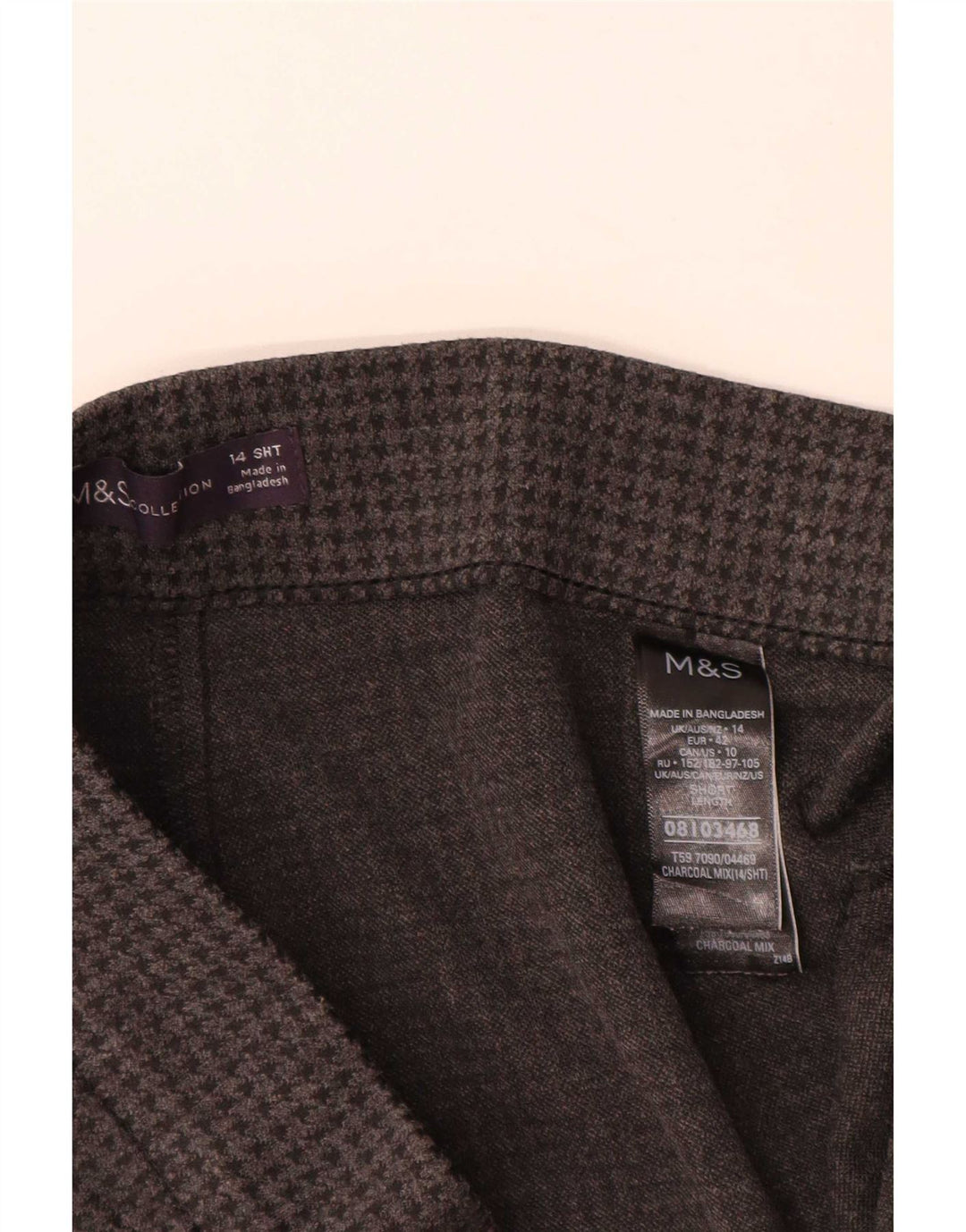 Marks & Spencer Γυναικείο Cropped Παντελόνι UK 14 Large W32 L26 Grey