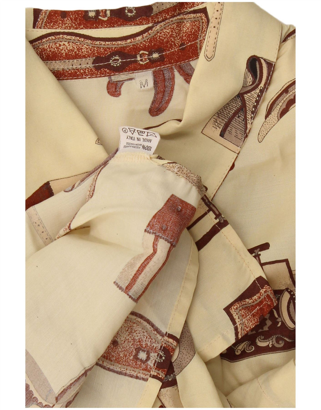 VINTAGE Γυναικείο πουκάμισο Oversized Μπλούζα UK 14 Medium Off White