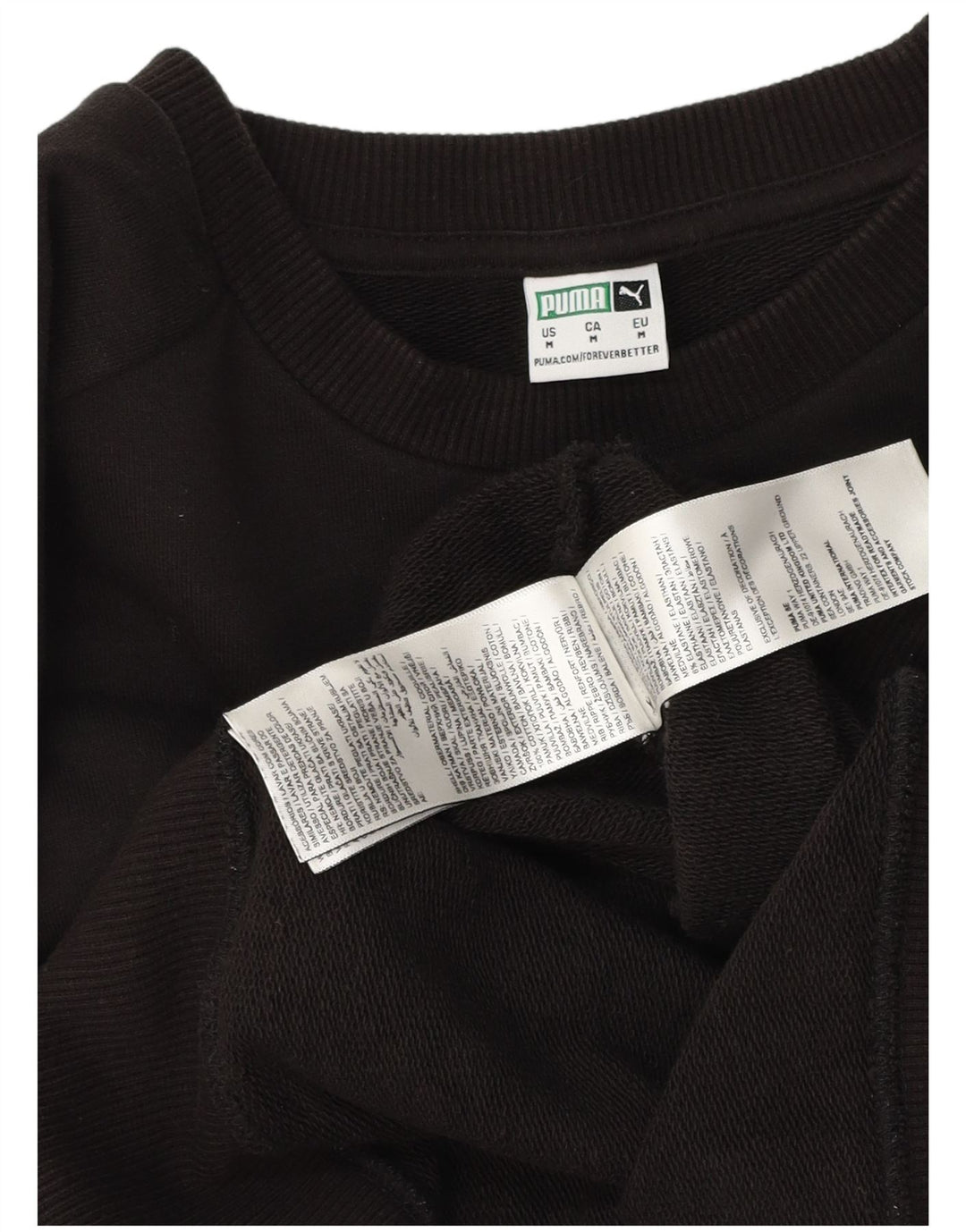 Γυναικεία φούτερ Puma Graphic Crop Jumper UK 14 Medium Black Cotton
