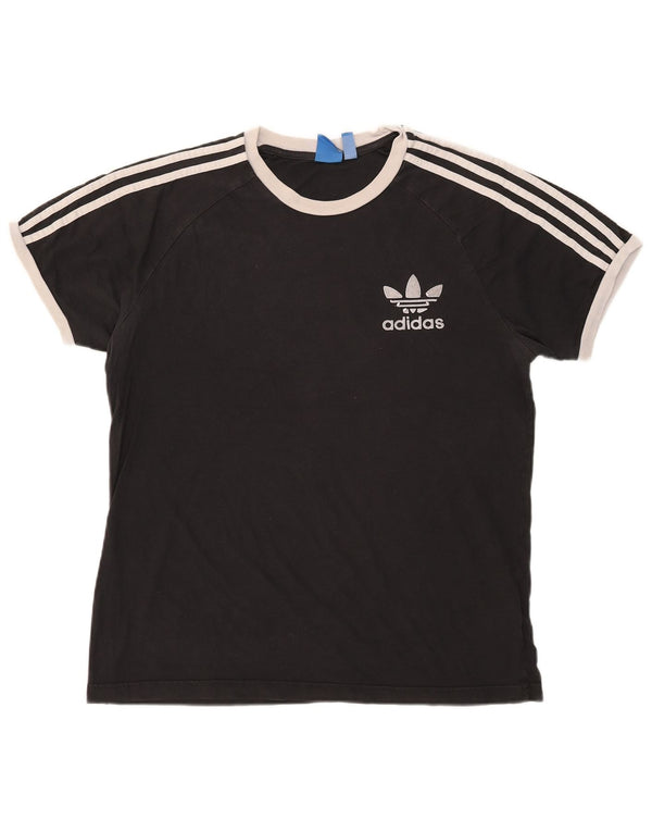 Ανδρικό T-Shirt Adidas Top Large Black Colourblock Βαμβακερό