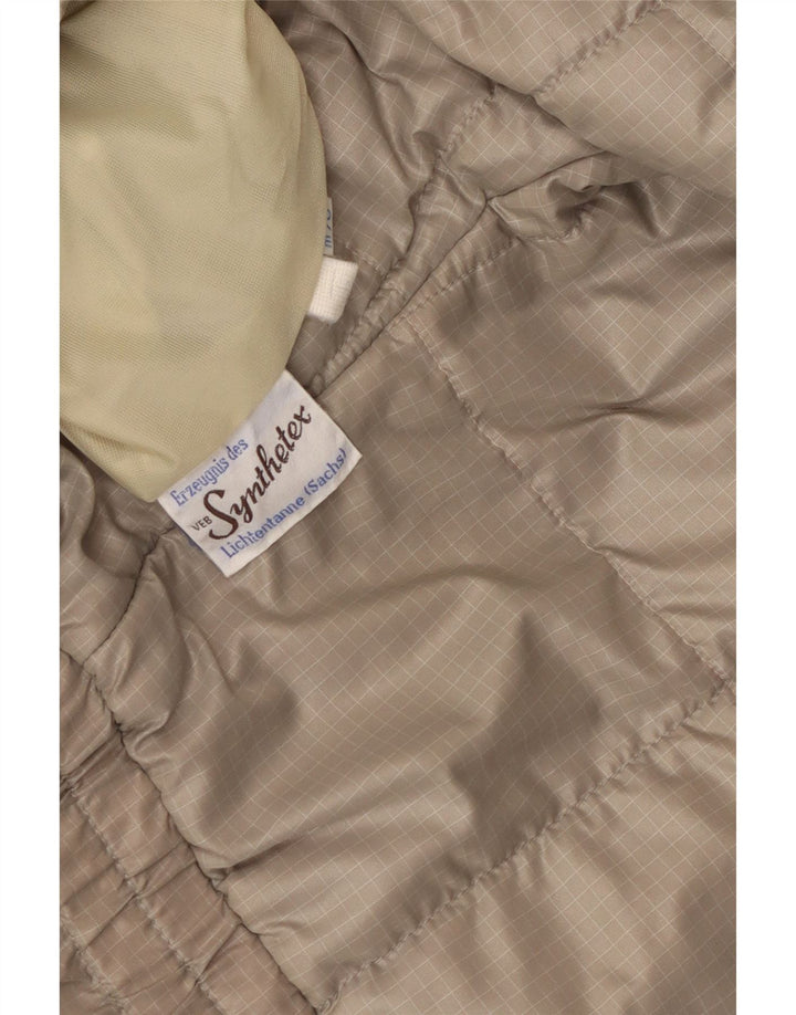 Vintage γυναικείο μπουφάν με επένδυση UK 14 Medium Blue Chevron Synthetic