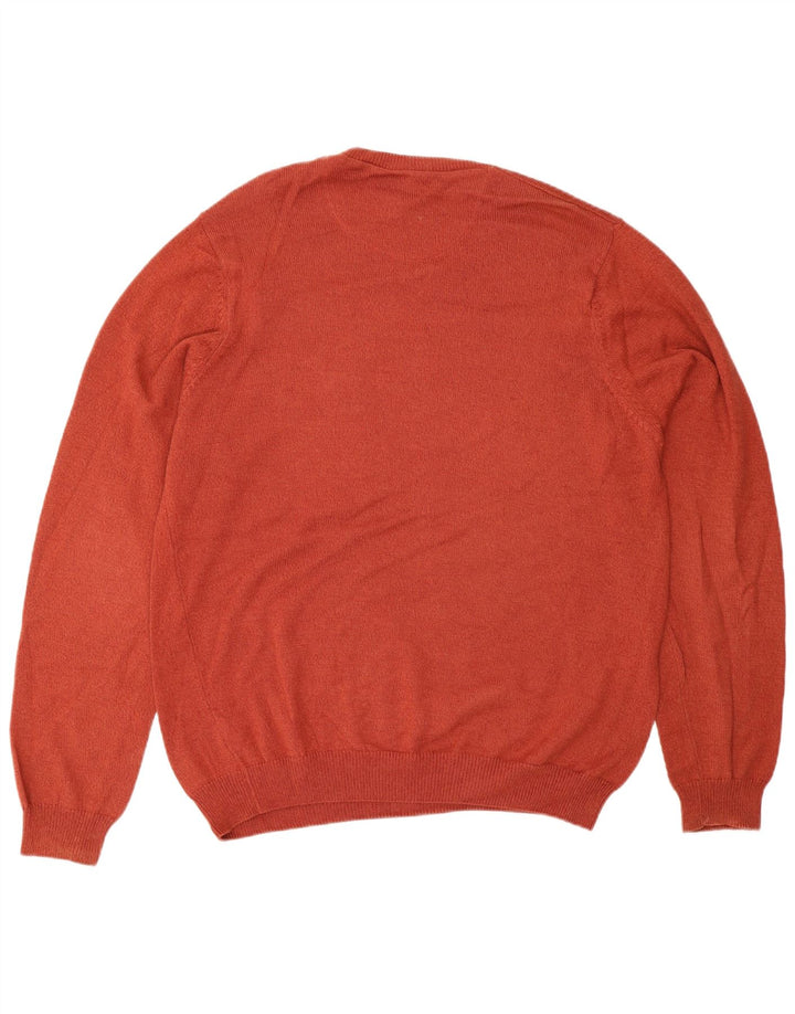 Ανδρικό πουλόβερ Marks & Spencer Regular Fit Crew Neck Jumper Medium πορτοκαλί