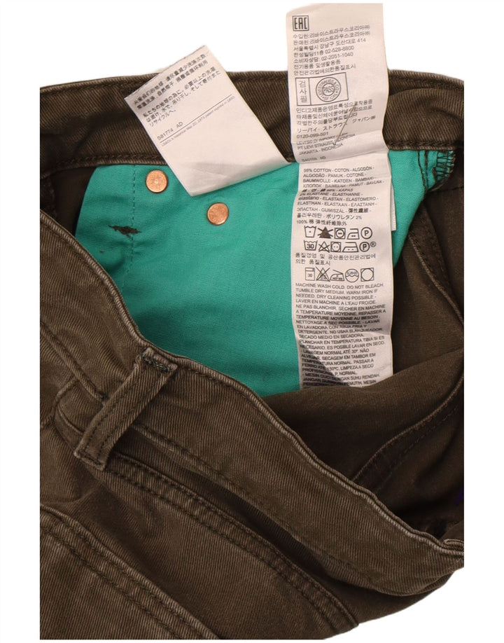 Levi's Mens 511 Slim Jeans W28 L26 Πράσινο βαμβακερό