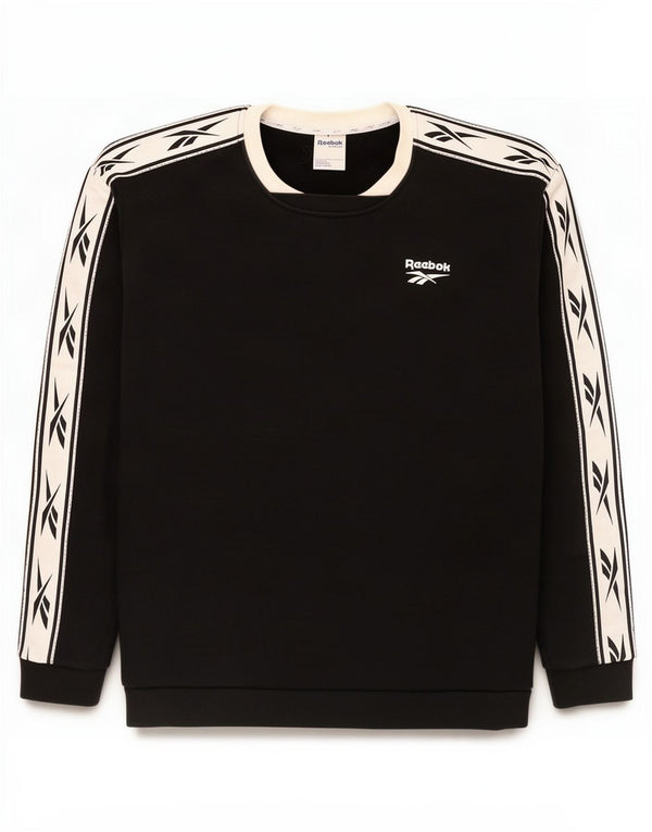 Γυναικείο γραφικό φούτερ Reebok Jumper UK 12/14 Medium Black Colourblock
