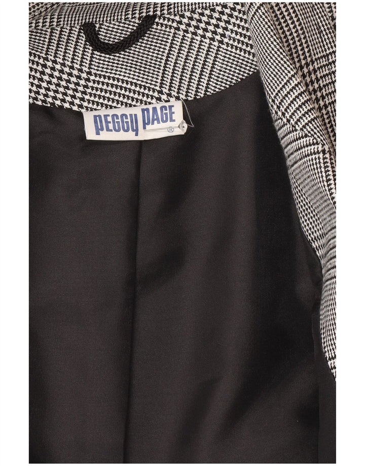 Peggy Page Γυναικείο σακάκι UK 14 Large Grey Houndstooth
