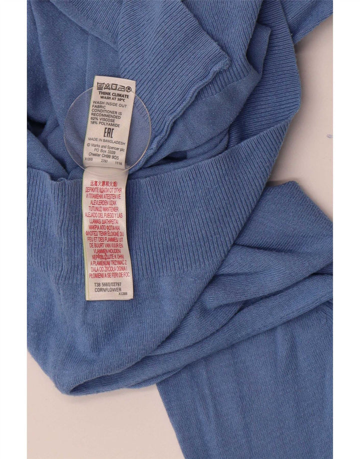 Marks & Spencer Γυναικεία ζακέτα Crop UK 10 Small Blue Viscose