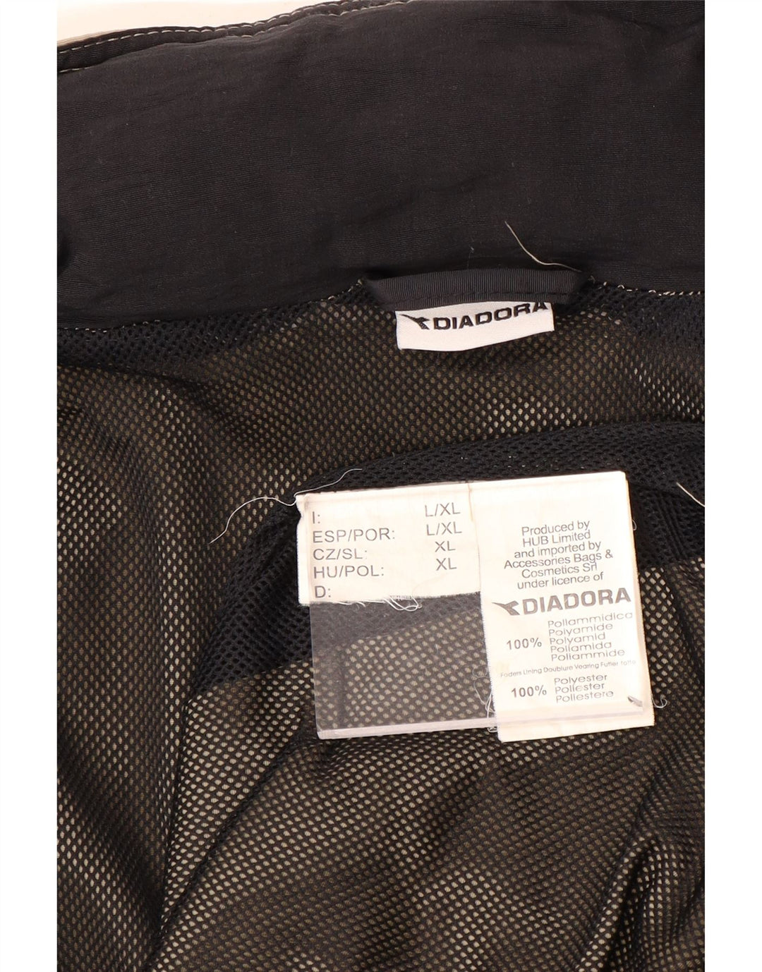 Diadora Ανδρικό μπουφάν βροχής με κουκούλα UK 40 Large Khaki Polyamide