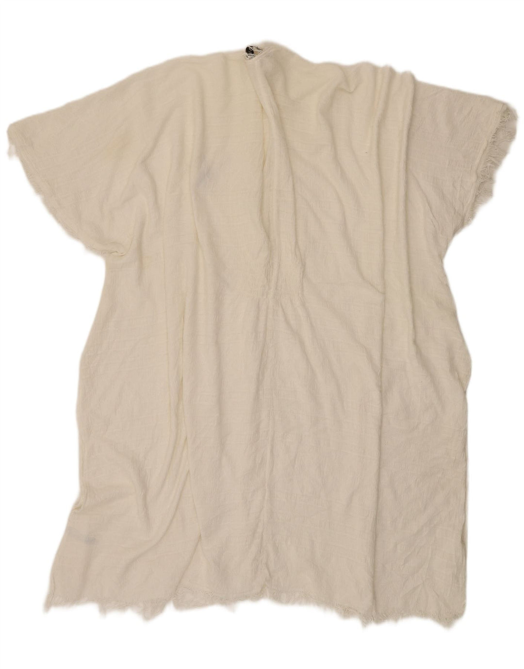 Zara Γυναικεία κοντομάνικη ζακέτα Oversized UK 14 Medium White