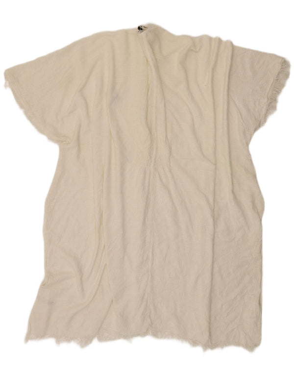 Zara Γυναικεία κοντομάνικη ζακέτα Oversized UK 14 Medium White