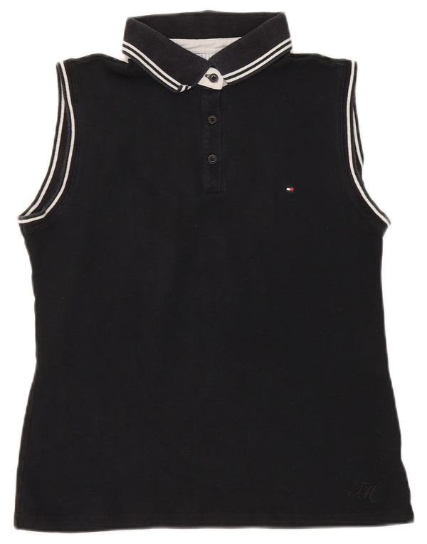 Tommy Hilfiger Γυναικείο Αμάνικο Πόλο Μπλουζάκι EU 40 Μεσαίο Μαύρο