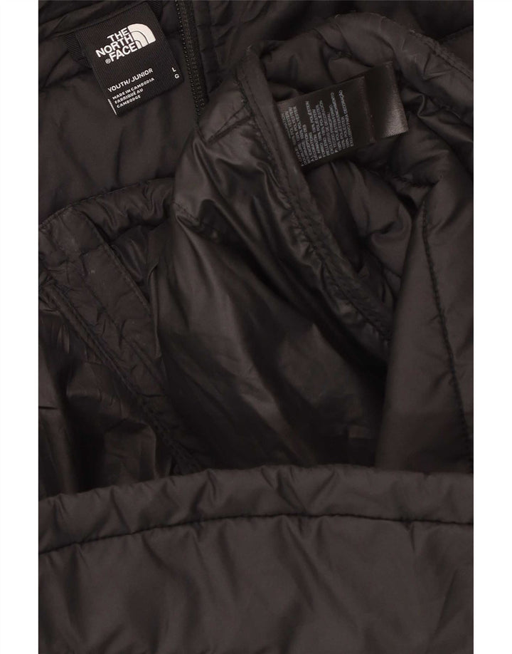 The North Face Boys Hooded Jacket 11-12 Years Large Black Polyester