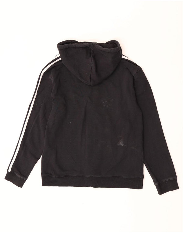 Γυναικείο πουλόβερ με κουκούλα Adidas UK 12/14 μεσαίο μαύρο βαμβακερό