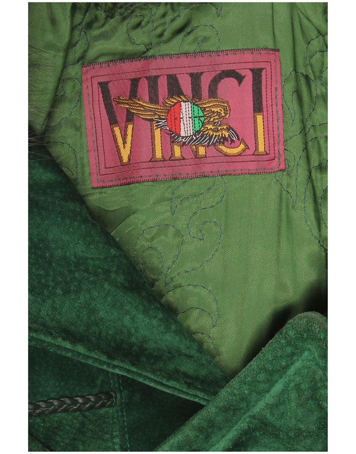 Vinci Γυναικείο Υπερμεγέθη Σουέντ Πανωφόρι UK 18 XL Πράσινο
