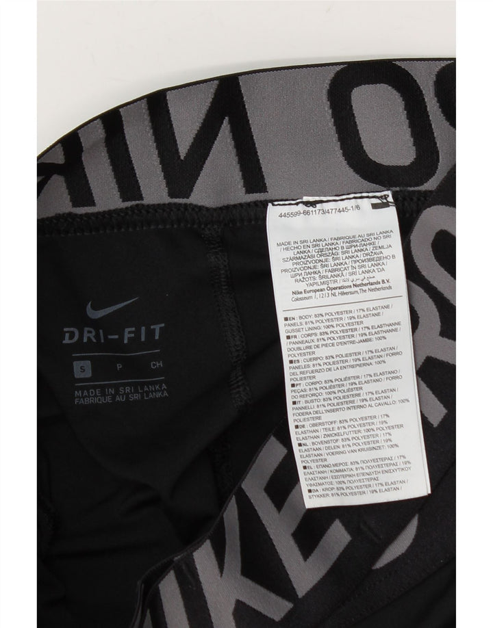 Γυναικείο κολάν Nike Dri Fit Graphic UK 8 Small Black Polyester