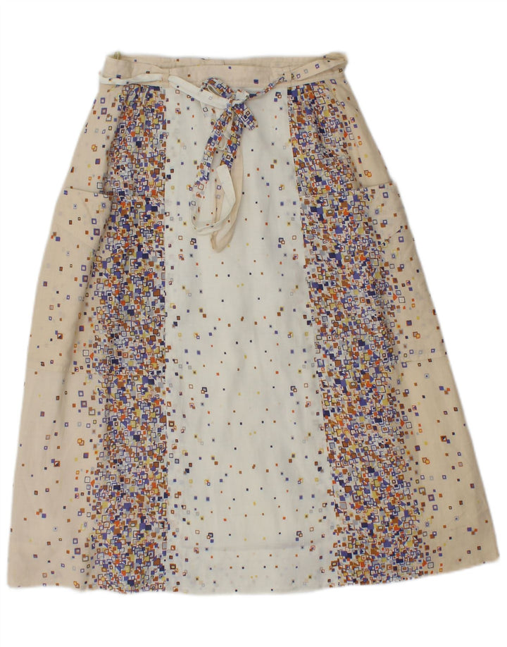 PANCALDI & B Γυναικείο Σετ Φούστας 2 τεμαχίων UK 4 XS W24 Μπεζ γεωμετρικό βαμβακερό