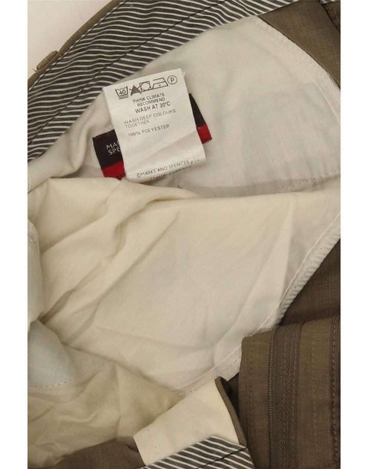 Ανδρικό ίσιο παντελόνι Marks & Spencer W38 L33 Beige Polyester