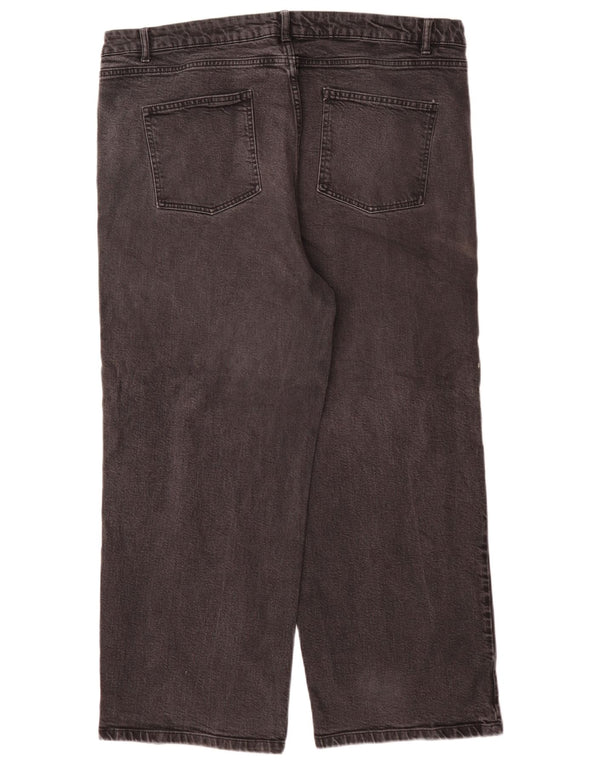 Marks & Spencer Γυναικείο ψηλόμεσο τζιν φαρδύ πόδι UK 22 3XL W44 L29 Γκρι