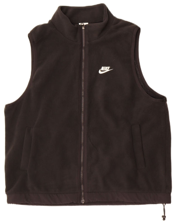 Μεγάλος μαύρος πολυεστέρας Nike Mens Graphic Fleece Gilet UK 40