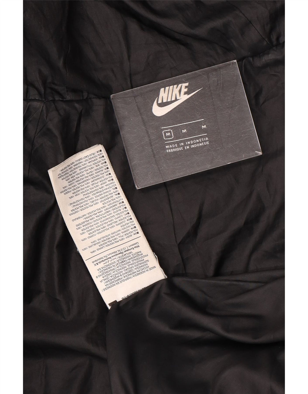 Γυναικείο μπουφάν Nike με κουκούλα με επένδυση UK 14 Μεσαίο μαύρο πολυεστέρα