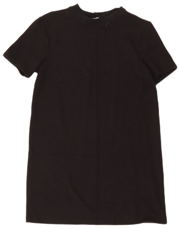 Zara Γυναικείο φόρεμα Shift UK 12 μεσαίο μαύρο βαμβακερό