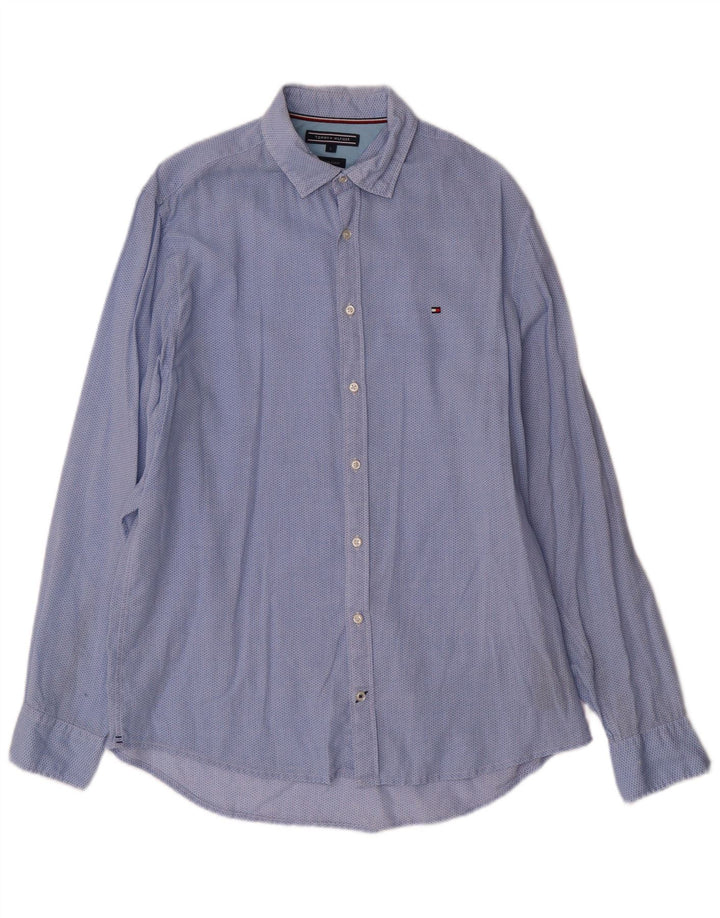 Ανδρικό πουκάμισο Tommy Hilfiger Large Blue Check Cotton