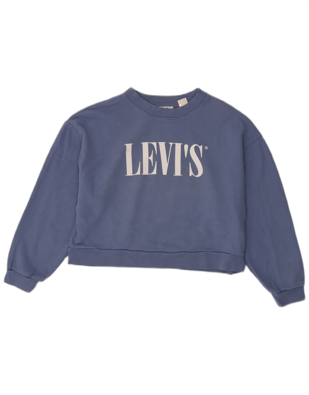 Γυναικεία φούτερ Levi's Oversized Graphic Crop Jumper UK 6 XS Blue Cotton