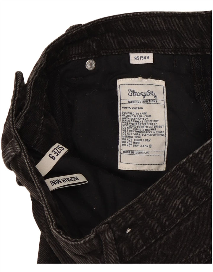 Γυναικεία Μίνι Τζιν Φούστα Wrangler US 9 Medium W27 Μαύρη βαμβακερή