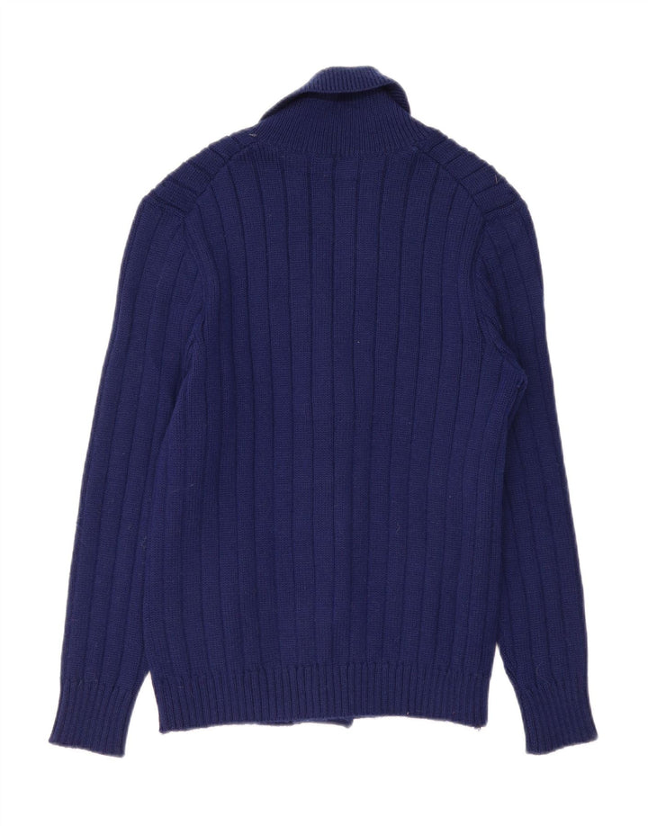 Vintage Ανδρικό Ζακέτα πουλόβερ Small Navy Blue