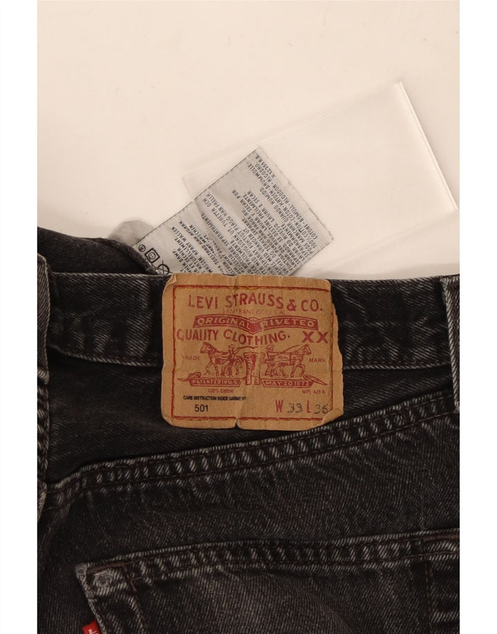 LEVI'S Ανδρικό τζιν 501 ίσιο W33 L31 Γκρι βαμβακερό