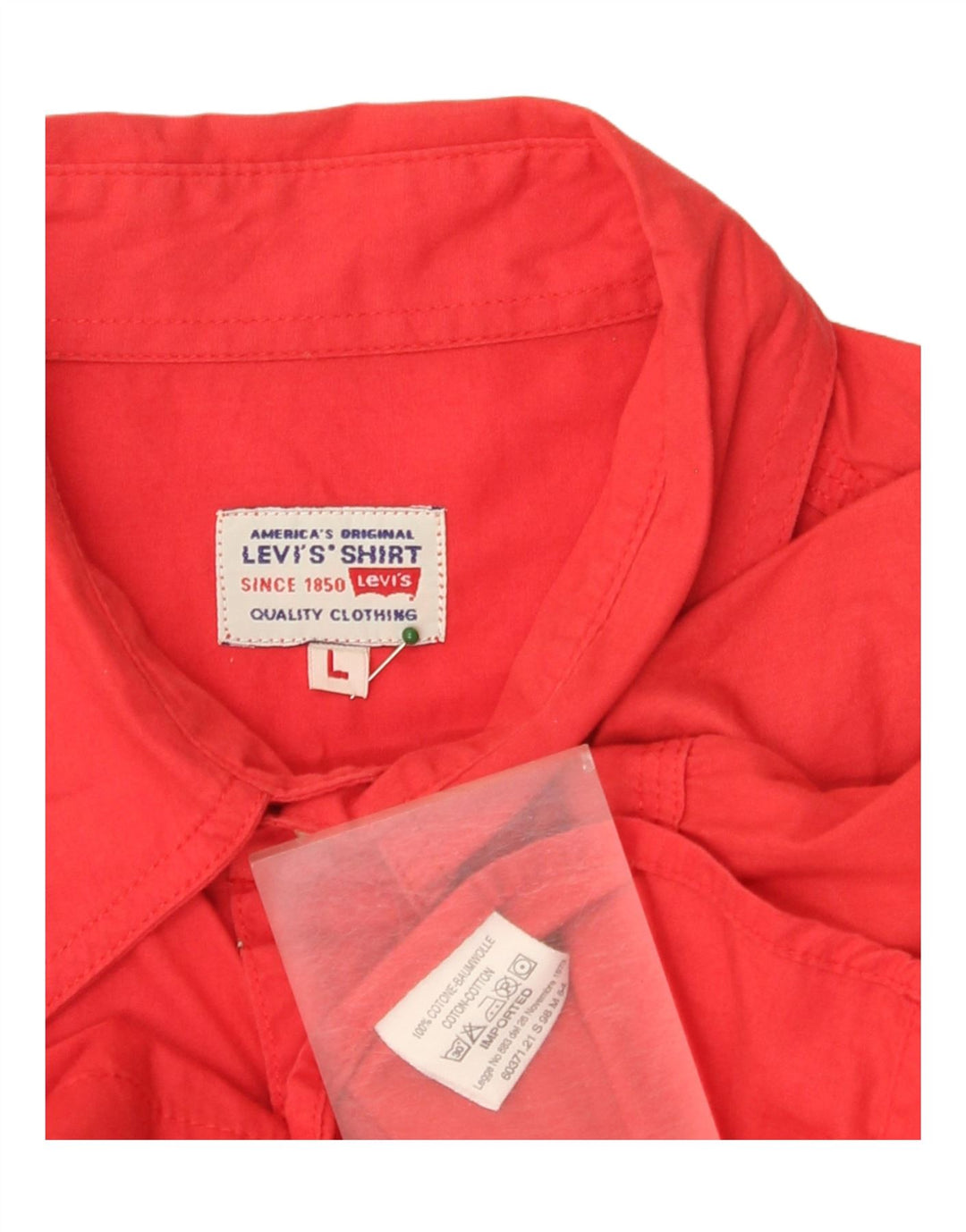 Ανδρικό κοντομάνικο πουκάμισο Levi's μεγάλο κόκκινο βαμβακερό