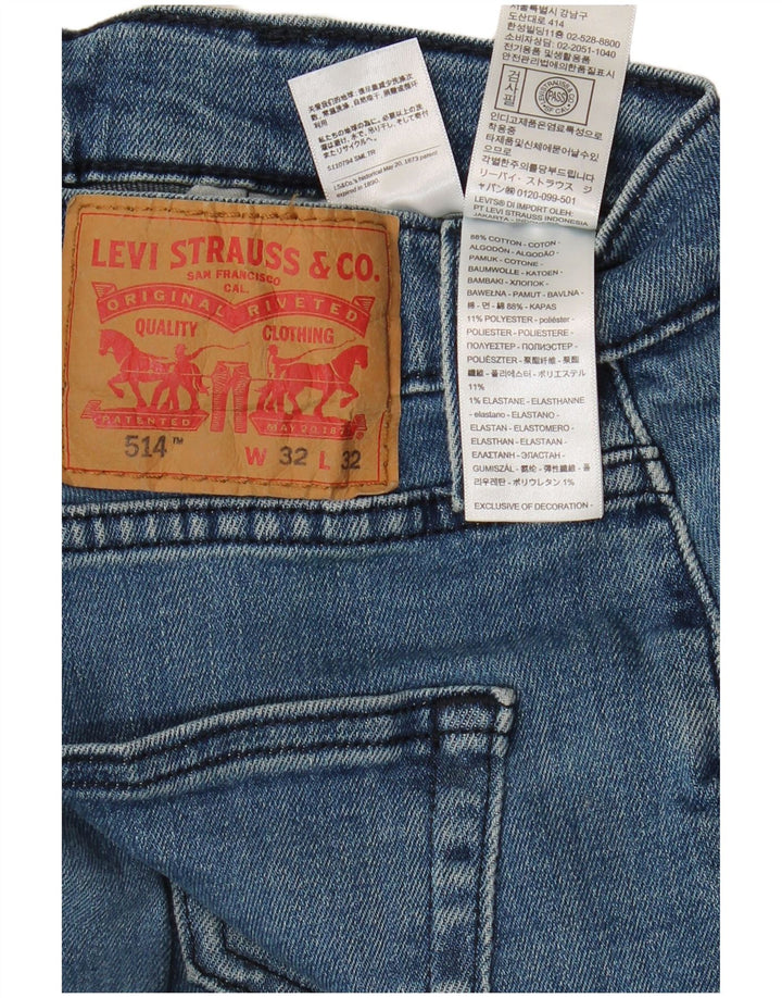LEVI'S Ανδρικό τζιν 514 ίσιο W32 L32 Μπλε βαμβακερό