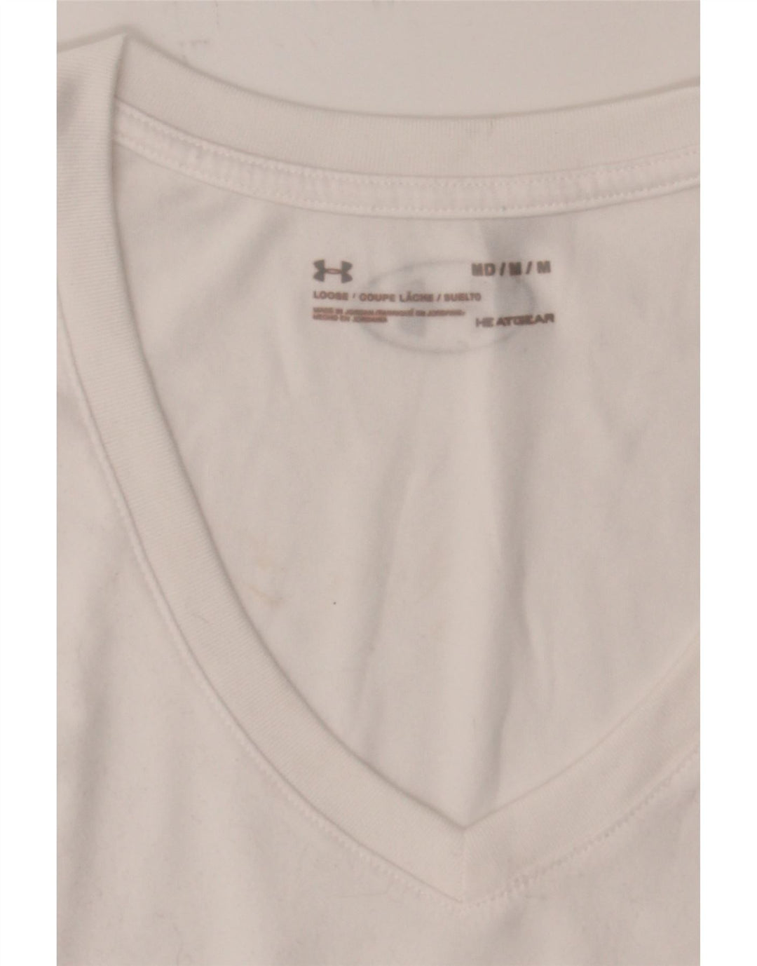 UNDER ARMOUR Womens T-Shirt Top UK 14 Medium White Vintage Under Armour and Second-Hand Under Armour from Messina Hembry 