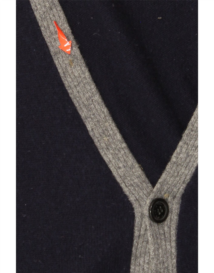 Ανδρικό πουλόβερ ζακέτα HENRY COTTONS XL Navy Blue Colourblock