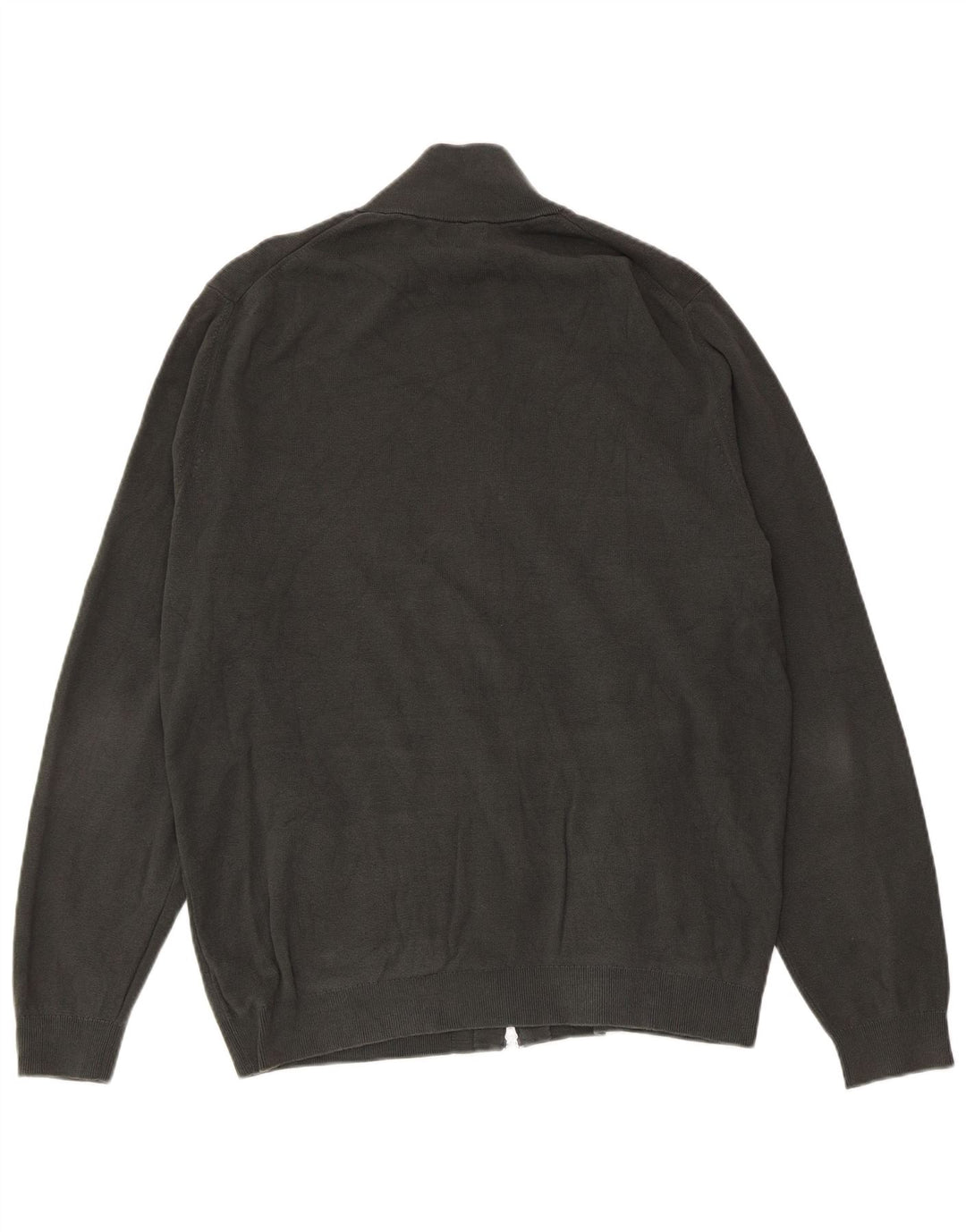 MASSIMO DUTTI Ανδρικό πουλόβερ ζακέτα 2XL Γκρι βαμβακερό