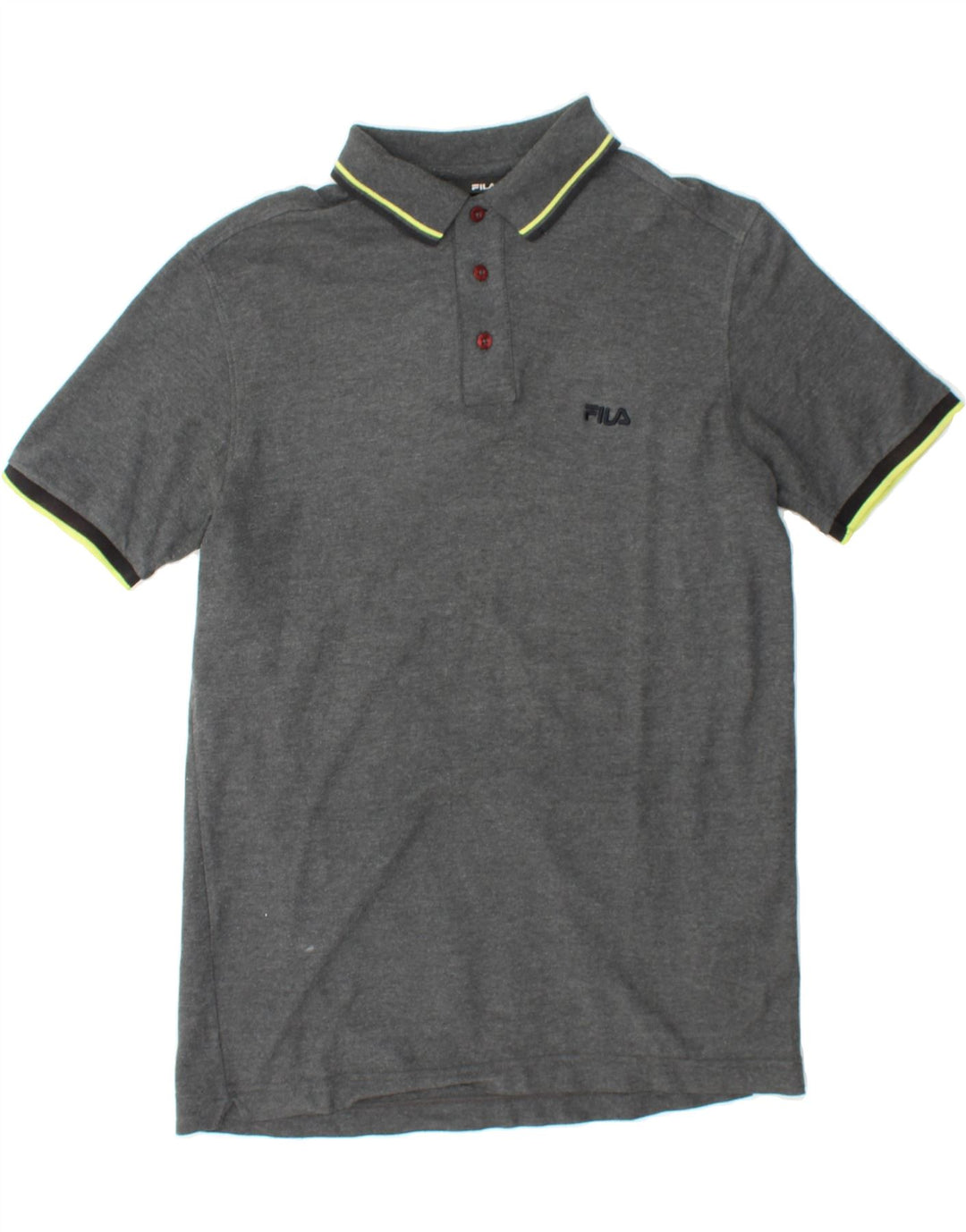 FILA Mens Polo Shirt Medium Grey Cotton Vintage Fila and Second-Hand Fila from Messina Hembry 