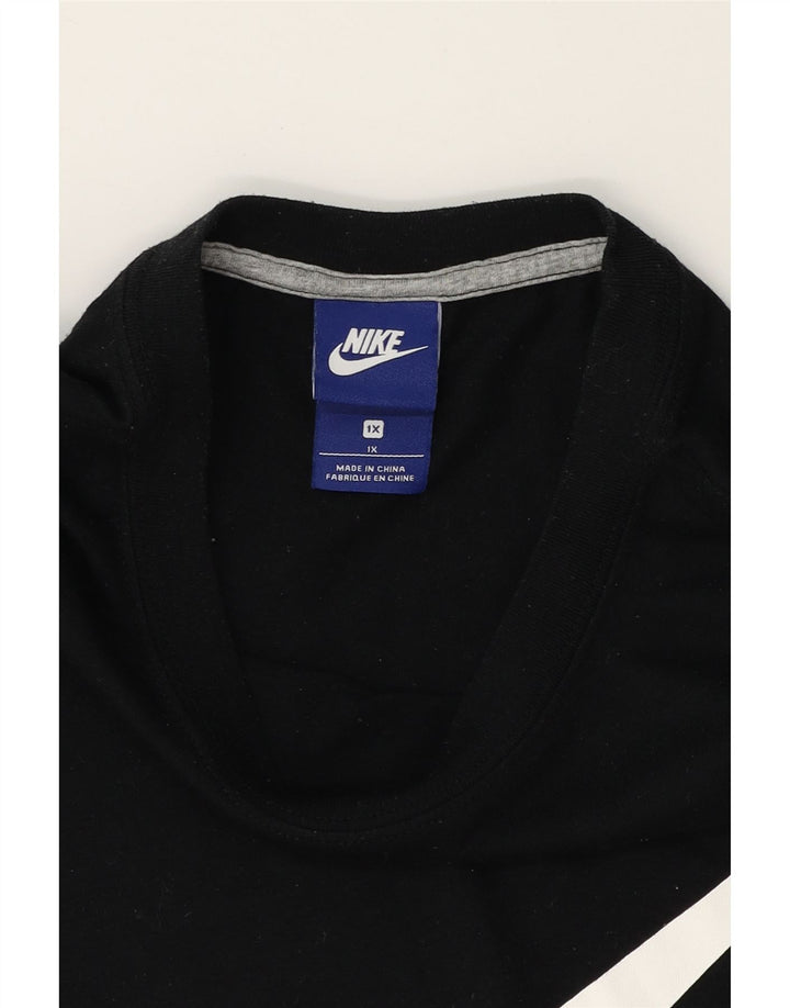 NIKE Womens Graphic T-Shirt Top UK 18 XL Black Polyester Vintage Nike and Second-Hand Nike from Messina Hembry 