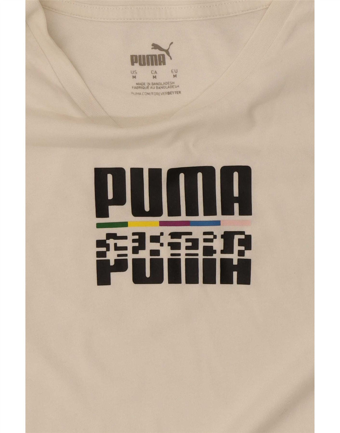 Ανδρικό γραφικό μπλουζάκι Puma Top Medium White