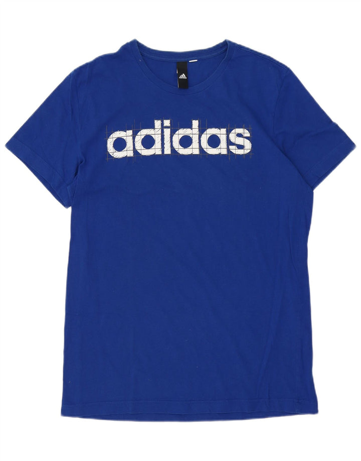 Ανδρικό γραφικό T-Shirt Adidas Top Medium Blue