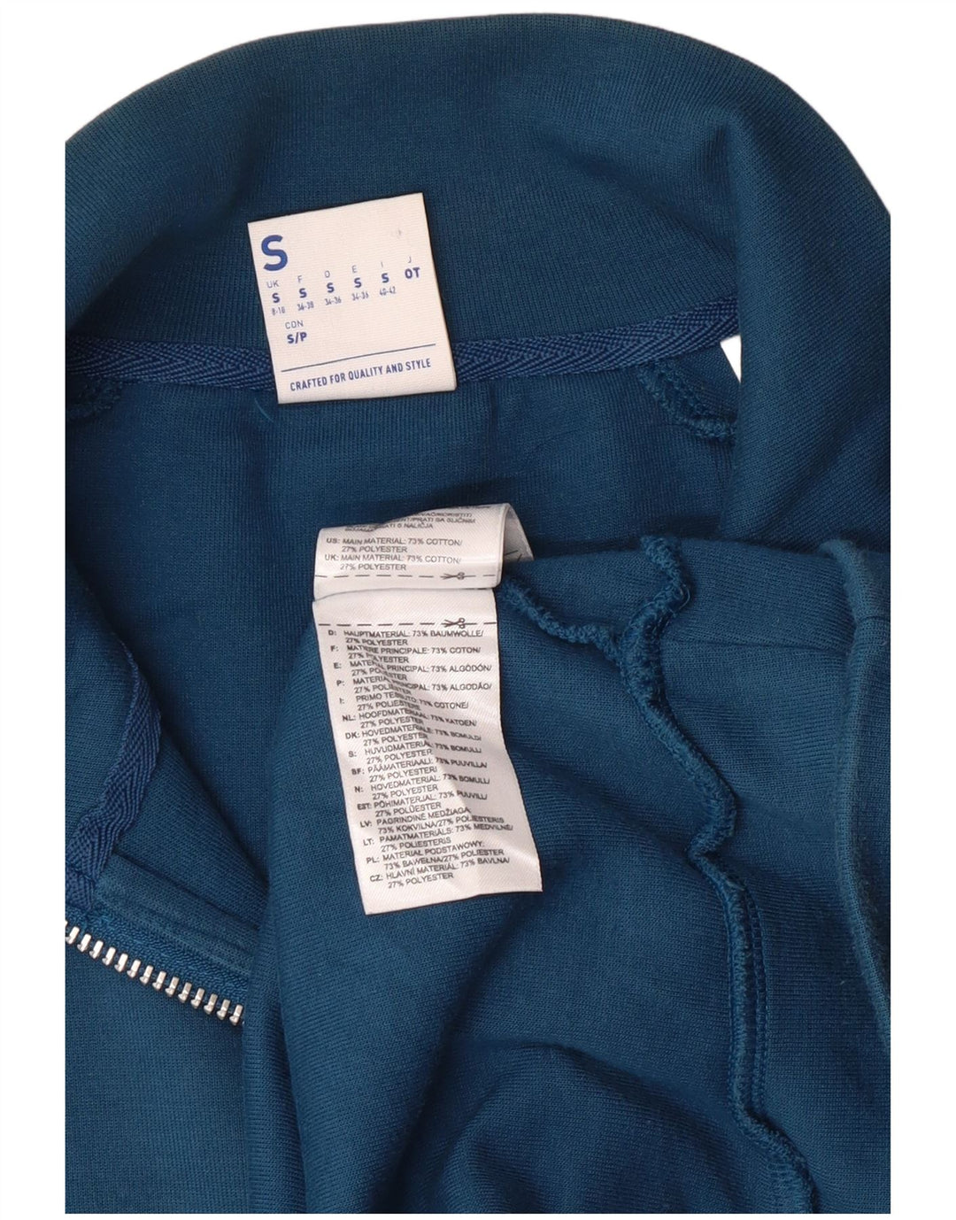 Γυναικείο γραφικό φούτερ μεγάλου μεγέθους REEBOK UK 8/10 Small Blue