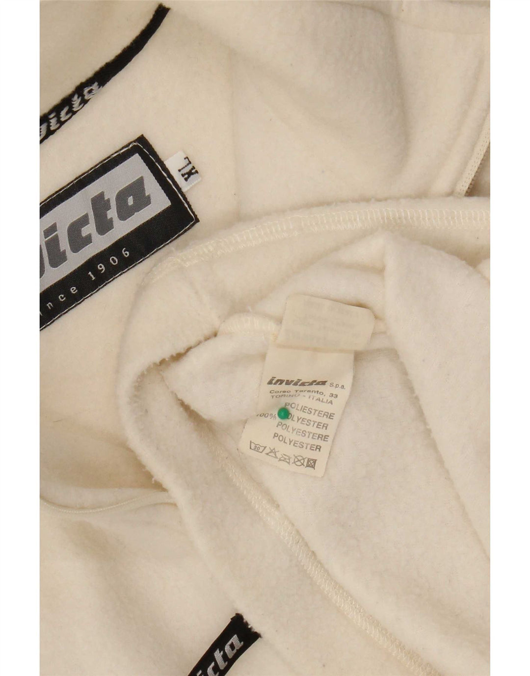 Invicta Ανδρικό φερμουάρ Fleece Jumper XL Off White Polyester