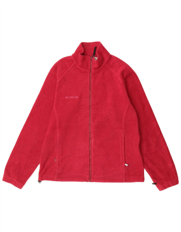 Columbia Γυναικείο μπουφάν Fleece UK 14 Medium Red Polyester