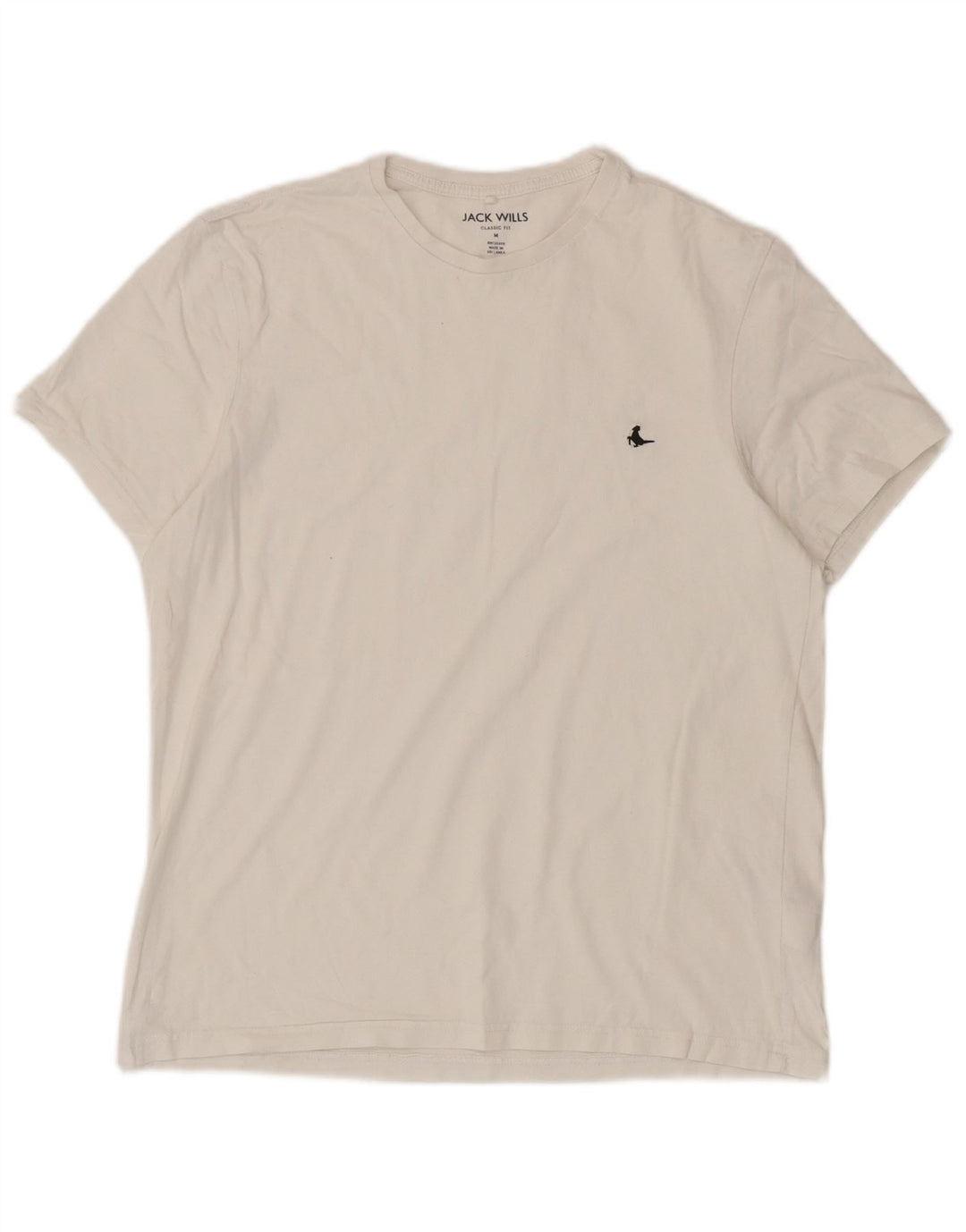 Ανδρικό μπλουζάκι Jack Wills Κλασική Εφαρμογή Μπλουζάκι μεσαίο λευκό βαμβακερό