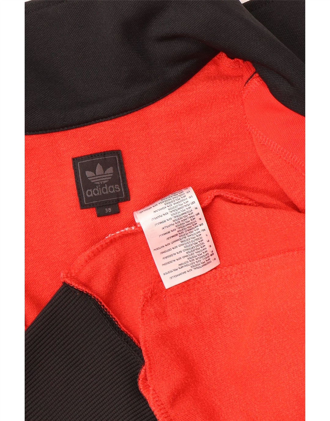 Γυναικεία αθλητική φόρμα Adidas Top Jacket EU 38 Medium Red Colourblock Βαμβακερό