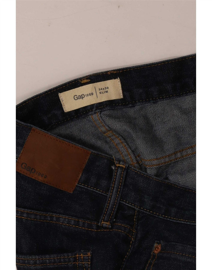 Ανδρικό τζιν Gap Slim W34 L30 Μπλε βαμβακερό