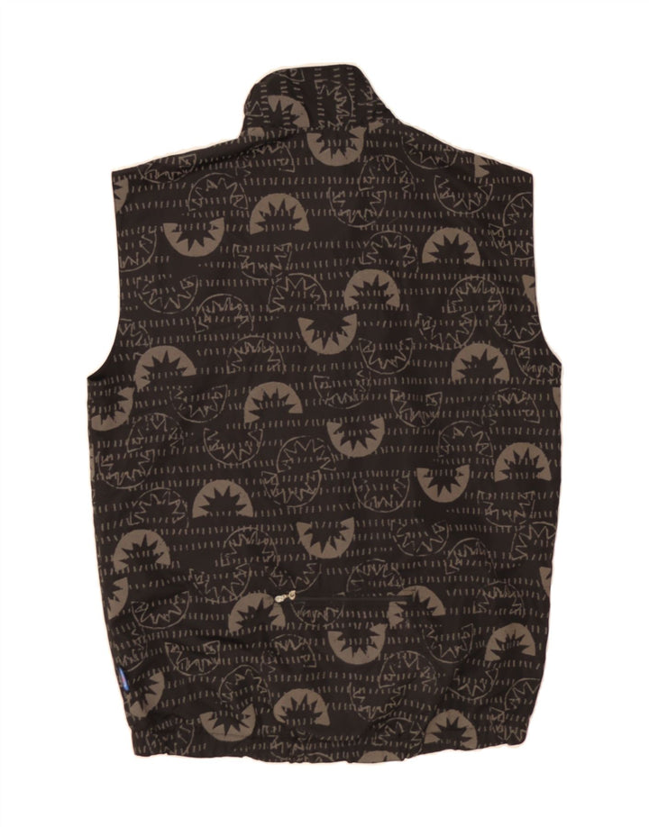 GONSO Mens Abstract Pattern Sleeveless Tracksuit Top Jacket XL Black Vintage Gonso and Second-Hand Gonso from Messina Hembry 