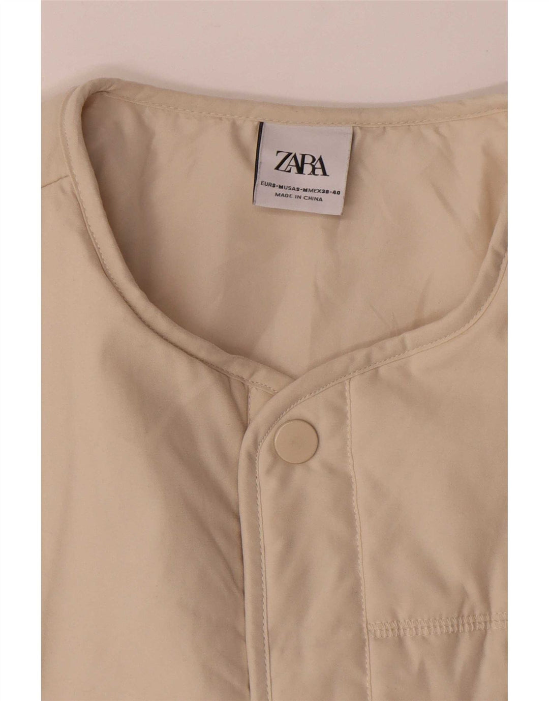 Zara Γυναικείο φλις μπουφάν UK 10 Small Beige Polyester