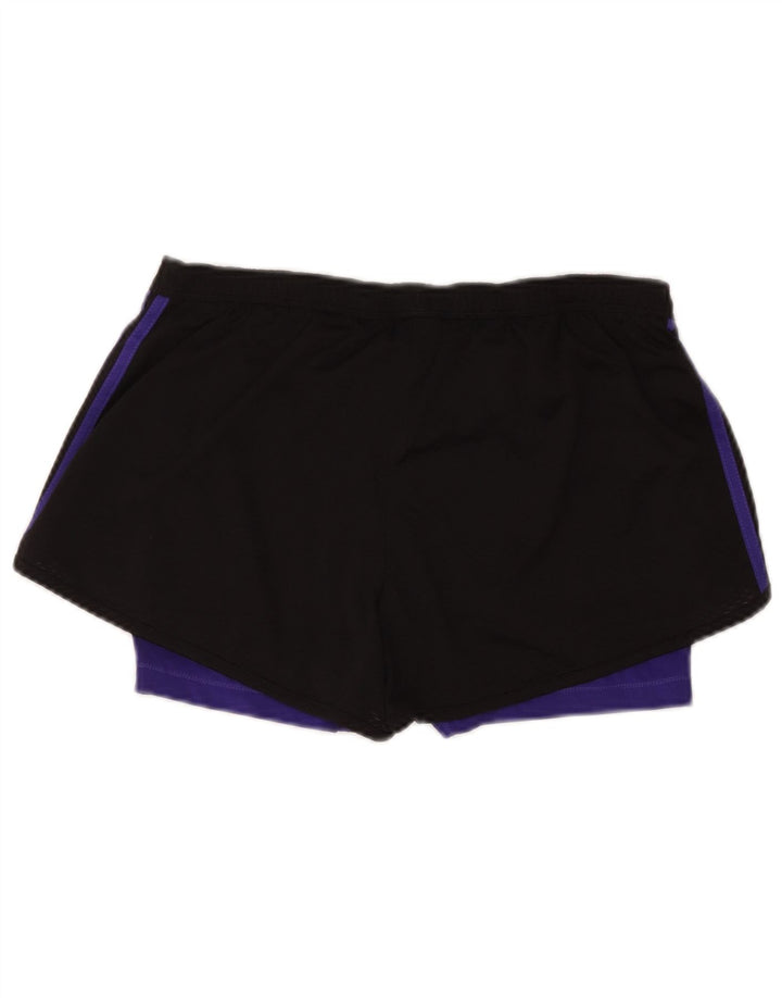 Γυναικείο αθλητικό σορτς Adidas UK 12/14 Medium Black Colourblock Polyester
