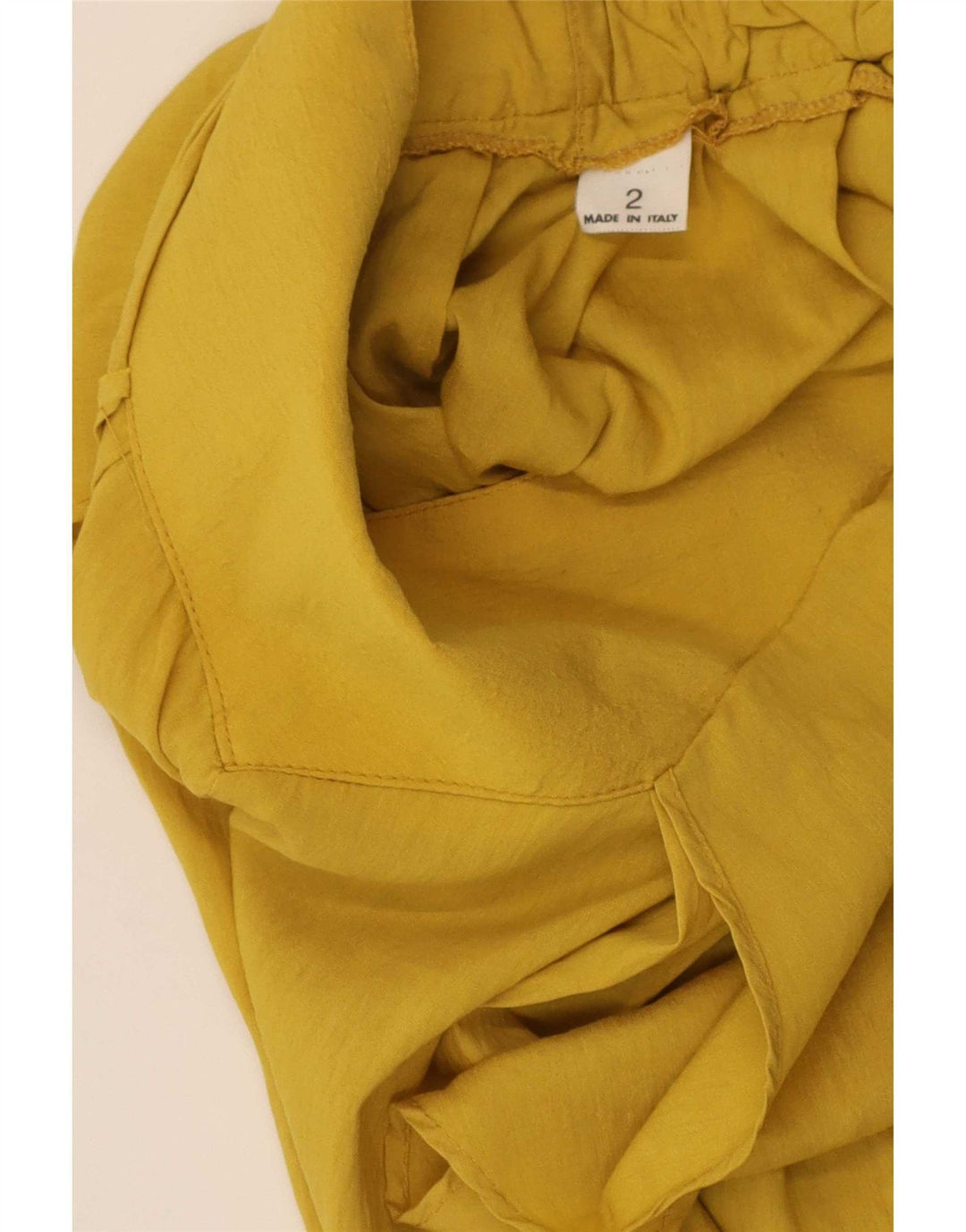 Vintage Γυναικεία Skort Μίνι Φούστα W26 Μικρή κίτρινη βισκόζη