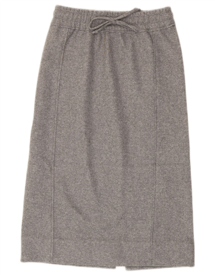 Zara Γυναικεία Midi Φούστα XS W24 Γκρι Πολυεστέρας